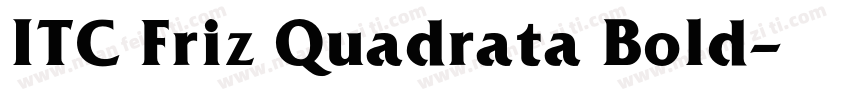 ITC Friz Quadrata Bold字体转换